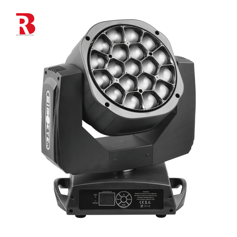 LED mouvement de la tête de lavage et de rotation 19x15W 4 en 1 Beeye lumière pour spectacle de scène