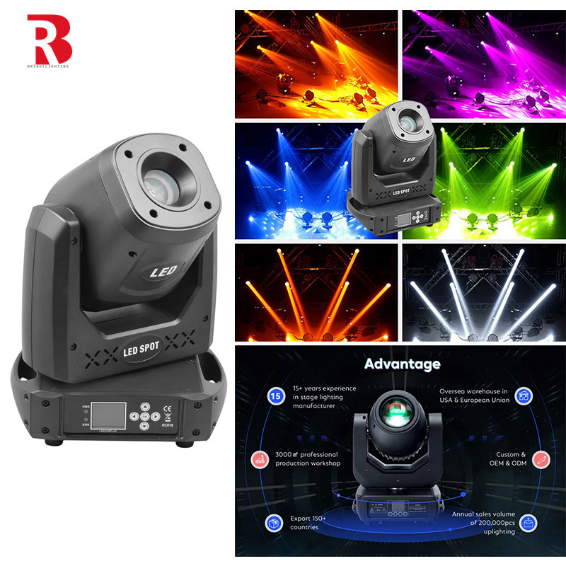 DMX512 Tête mobile 100W LED Spot Beam Stage Light Pour le théâtre et le studio