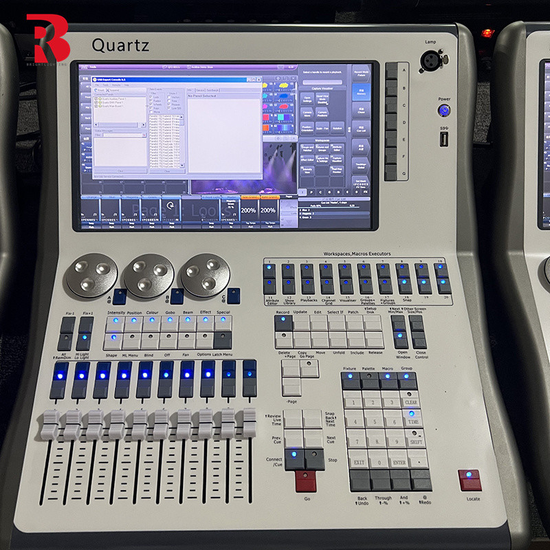 DMX512 contrôleur d'éclairage de scène QUARTZ avec cinq système pour le spectacle