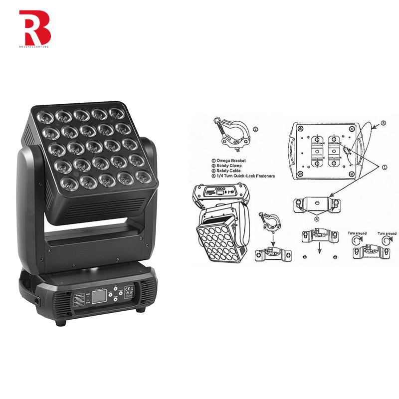 Lumière de scène 5*5 matrice DMX tête mobile