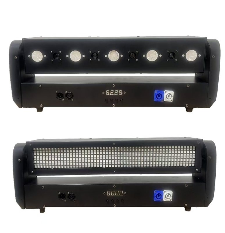 Projecteur asservi à double face 5+4 faisceaux laser et stroboscope, 19 canaux de contrôle DMX