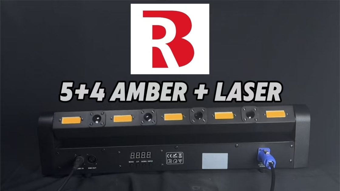 3Pin XLR de haute qualité 5+4 Ambre et lumière laser